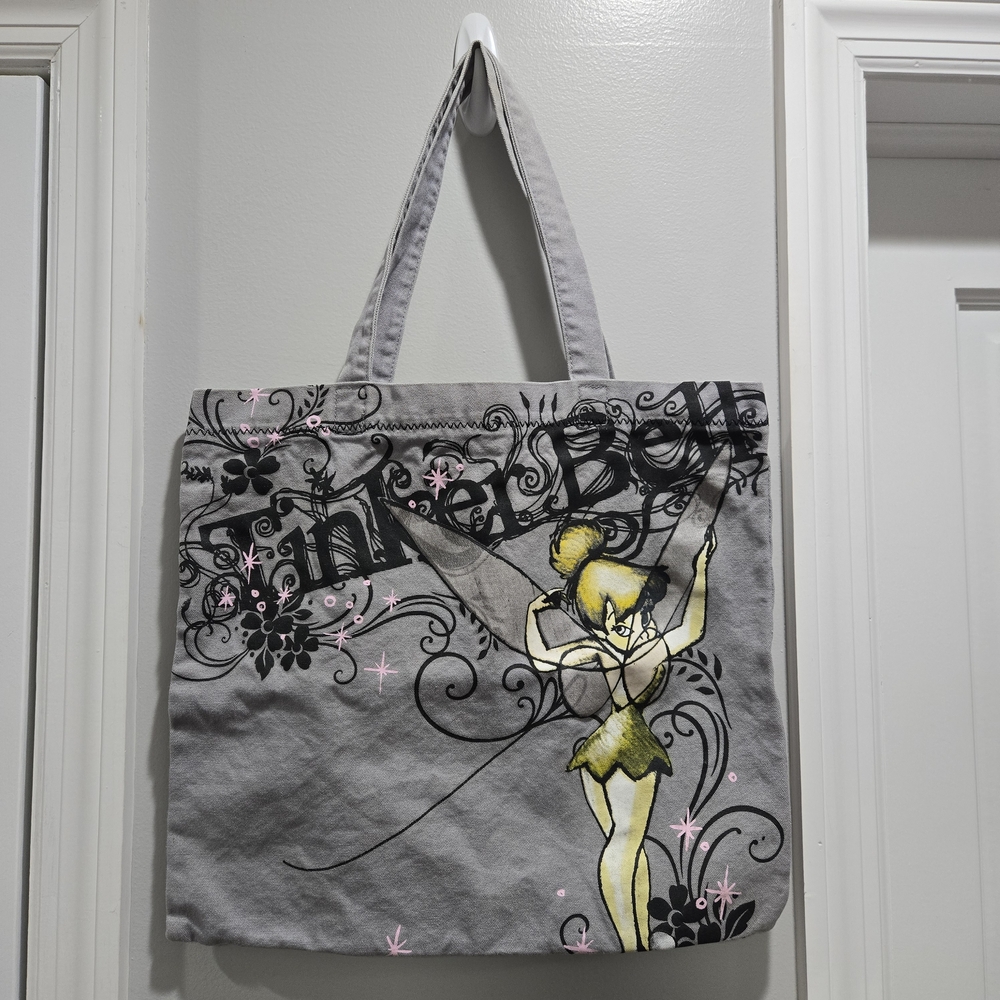 Disney Tinker Bell Gray Reusable Tote Bag